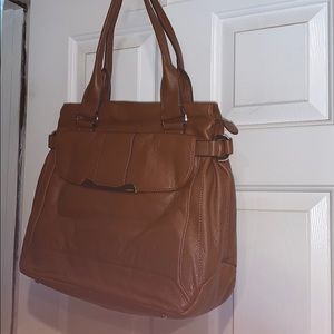 B. Makowsky Cognac tote bag